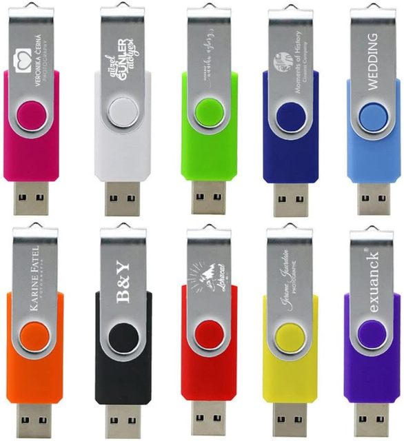 Colorful Cheap Custom logo 8GB 16GB 32GB High Speed Swivel Jump Drive USB 2.0 Thumb Drives for Company Promotion Wedding Gift