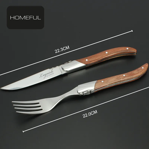 طقم أدوات مائدة من laguiol stiet مع مقبض خشب الورد رائج البيع - Product Image 5