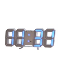 Maßgefertigte Große 3D Digitale LED-Weckuhr Thermometer Kalender Modernes Minimalistisches Design Kunststoff Wandmontierte Wohnzimmeruhr