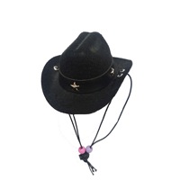 Mini Chapeau de Cowboy Festif en Polyester Écologique pour Petits Chiens – Idéal pour Noël, Halloween et Toutes les Saisons
