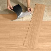 Carreaux de sol en vinyle pvc blanc, pelable et bâton 2mm, lvt