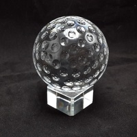 Balle de golf en verre de 50 mm, en promotion, pour les cadeaux du Nouvel An des membres du club