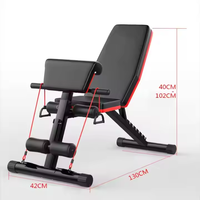 Banc de musculation multifonction pliable et réglable pour exercices de musculation et de fitness