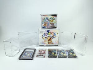 Elite huấn luyện viên hộp Acrylic hiển thị trường hợp với nắp từ Pokemon <span class=keywords><strong>TCG</strong></span> Booster gói hộp lưu trữ với etb bảo vệ hộp - Product Image 3