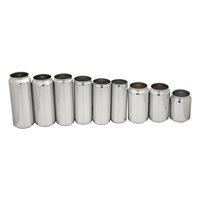 Boîtes vides et lithographiques 250ml boîtes minces en aluminium avec couvercles dia 200