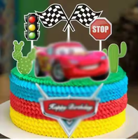 Auto-Themen Geburtstagstorten-Dekoration Happy Birthday Tortenaufsätze für Kinder Jungen Party Tortenzubehör