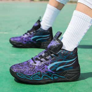 Trendy <strong>Basketball</strong> <strong>Shoes</strong> Men Breathable Lightweight Sole Colorful Street Sport Sneakers for Daily Use - Product Image 1
