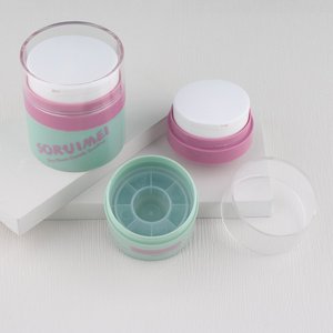 Mỹ Phẩm <span class=keywords><strong>Container</strong></span> 15G 30G 50G Tường Duy Nhất Chăm Sóc Da Không Có Không Khí Bơm Jar Với Cap PP Nhựa Kem Jar - Product Image 4