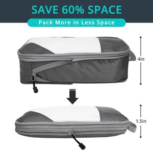 Organiseurs <span class=keywords><strong>de</strong></span> voyage pour bagages à main - Cubes <span class=keywords><strong>de</strong></span> <span class=keywords><strong>rangement</strong></span> avec fermeture éclair, légers et portables en polyester - Product Image 2