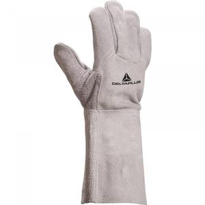DELTA PLUS - TC71609-M Gant gris de soudeur en cuir de vachette fendu-Manchette de 15 cm (multi-pack) - EAN MW131254 GLOVES - Product Image 1