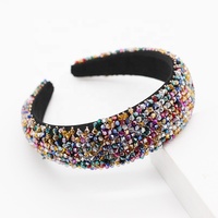 Serre-tête épais rembourré en cristal avec strass, bandeau Baroque pour femmes, accessoires de cheveux, vente en gros