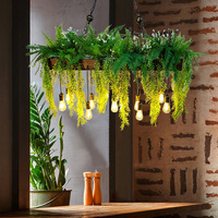 Nouveau lustre LED 2026 de style industriel rétro américain, créatif, pour hôtel, bar, art, plantes vertes
