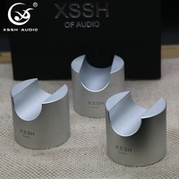 YIVO Support de câbles de bureau en alliage d'aluminium, support HIFI à pointes, rack audio multifonction en métal, organisateur de câbles de bureau haut de gamme argent/noir