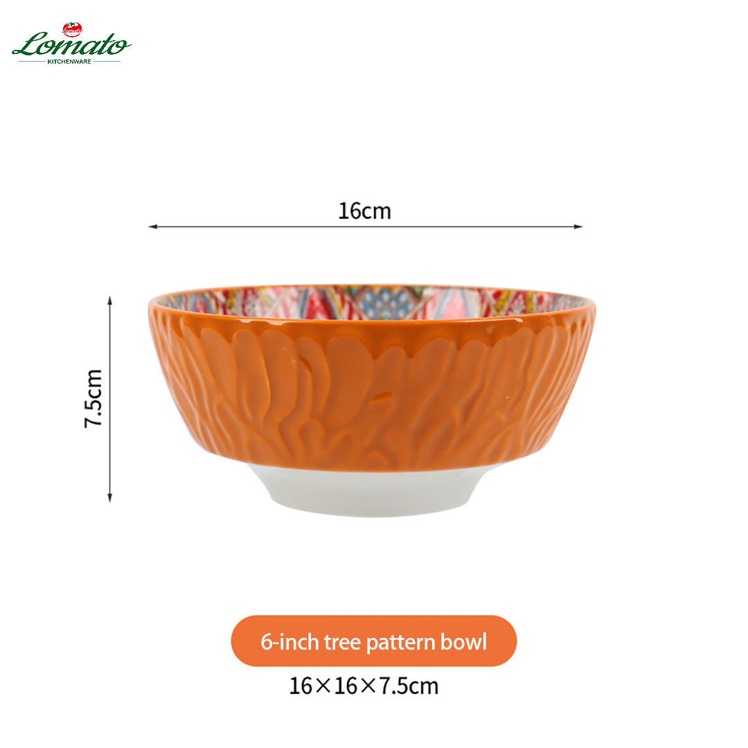 6-inch vertical striped bowl