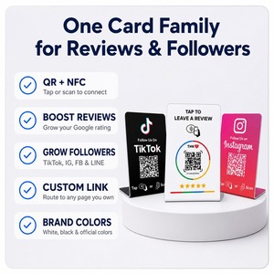 แท่นวางการ์ด NFC แบบไร้สัมผัสสำหรับบัตรของขวัญ/บัตรรีวิว Google/บัตร Play พร้อมจอแสดงผลแบบแตะและแท่นวาง QR Code แบบกำหนดเองได้ - Product Image 6