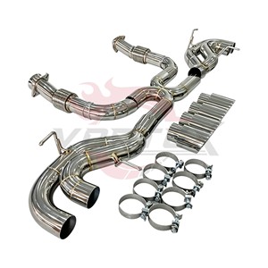 Sistema de escape de alto rendimiento Vortex SS304 compatible con Chevrolet Corvette C8 Z51, silenciador de carreras con puntas cuádruples. - Product Image 4