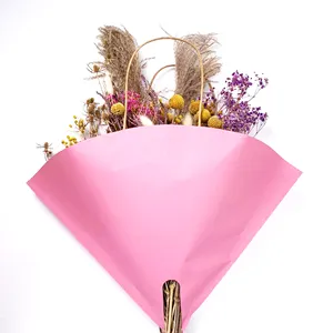 Manches à fleurs transparentes élégantes avec poignée pour un design floral élégant Impression recyclable et flexo avec des couleurs mélangées