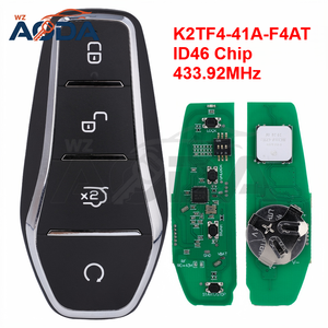 <span class=keywords><strong>Clés</strong></span> de <span class=keywords><strong>voiture</strong></span> intelligentes K2TF4-41A-F4AT pour BYD, clé de véhicule à distance, démarrage sans clé, puce ID46, 433,92 MHz - Product Image 1