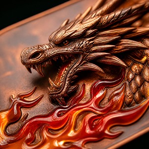 Barre commémorative Dragon <span class=keywords><strong>Slayer</strong></span> en cuivre fin .999 de 1 oz, pièce de défi personnalisée en relief 3D sur le thème de la légende médiévale, pour cadeau de luxe - Product Image 4