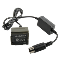 Interface d'alimentation de lampe Flash mâle vers câble DC 5.5*2.5mm + batterie factice VW VBG130 pour caméras SDR-H20 VW-VBG130 VW-VBG070 VBG260