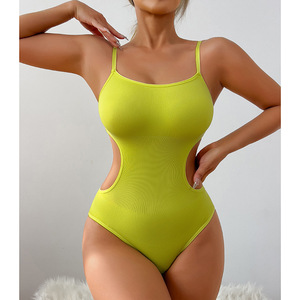 Nouveau produit phare : Shapewear amincissant taille en nylon tricoté, antibactérien, à dos nu, à bretelles, couleur unie, sexy et ouvert, style européen et américain - Product Image 4