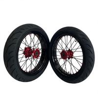Ensemble de roues Supermoto pour moto électrique Surron Ultra Bee, pneus route avant 110/70-17 et arrière 140/60-17