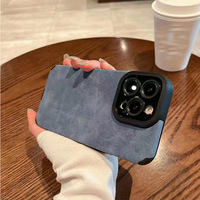 2024 étui de téléphone en cuir PU de luxe chaud pour iPhone 15 14 Plus 13 12 11 Pro Max 7 8 Plus Protection de l'objectif couverture antichoc en peau d'agneau