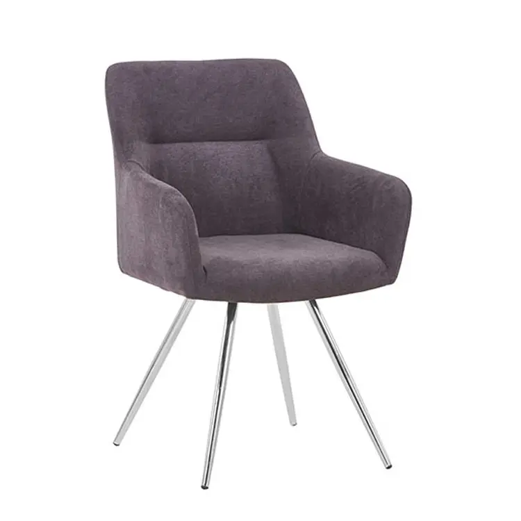 Коричневый обеденный стул, Черный Роскошный итальянский дизайн, итальянская темно-синяя серебряная оправа, современный кремовый высокий подлокотник Rooom