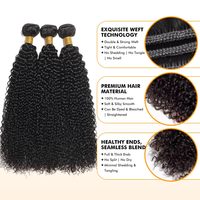 Paquetes de Cabello Virgen Chino 100% Natural 15A, Ondulado, Sin Procesar, para Extensiones Rápidas, Ondas Húmedas, Negro Natural para Mujeres