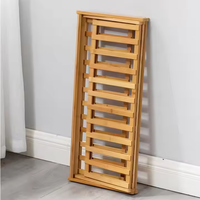Pesanan Kecil ramah lingkungan penjualan laris lipat multi-lapisan bebas berdiri rak sepatu Pot bunga Organizer bambu rak pajangan kayu