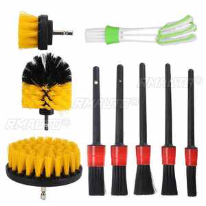 Kit de 17 brosses de nettoyage automobile, brosses de dégrossissage pour perceuse, pour le cuir, les aérateurs, les jantes, le nettoyage de la saleté et de la poussière - Product Image 2
