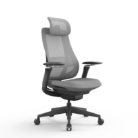 Chaise de bureau de direction ergonomique de luxe à dossier haut avec soutien lombaire réglable, appui-tête, accoudoirs, pivotante, inclinable et verrouillable, multi-usages