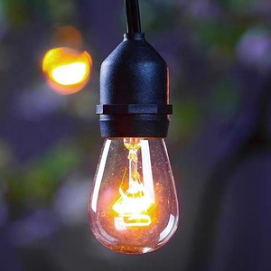 5M 10M LED S14 <span class=keywords><strong>String</strong></span> <span class=keywords><strong>Lights</strong></span> với bóng đèn trắng ấm IP65 không thấm nước PVC cơ thể cho ngoài trời Vườn Patio đám cưới và cảnh quan sử dụng - Product Image 1