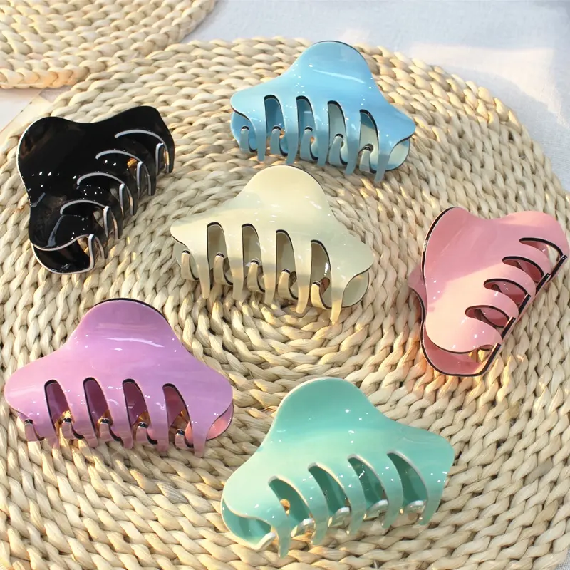 Fashion Plastic Hair Claw Large Hairpin Headdress for Girls Wholesale Women Acrylic Claw Clip