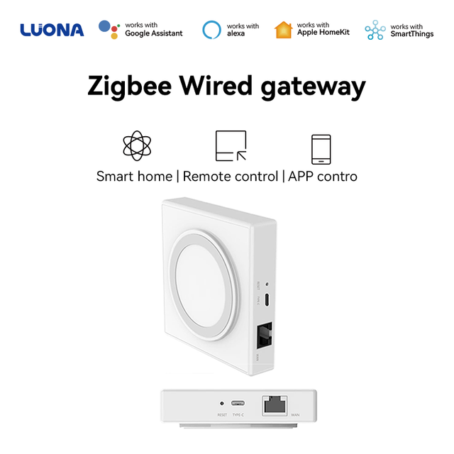 Zigbee Gateway Wired Ethernet Smart Hub Custom Home Read Scene Modes Alexa Voice Trigger Smart Home Controller