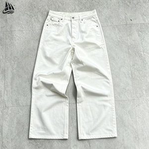 <span class=keywords><strong>Jeans</strong></span> Larghi da <span class=keywords><strong>Uomo</strong></span> in Denim Selvedge Bianco 15oz Grezzo Stile Vintage Streetwear Produttore OEM - Product Image 1