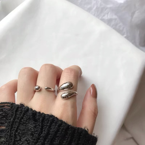 Teardrop Shaped <b>Open</b> <b>Ring</b> S925 Sterling Silver Women's Everyday Wear Jewelry - Product Image 4