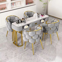 Nouvelle collection 2026 : Ensemble table et chaise de manucure en bois pour salon de beauté, prix usine, vente chaude