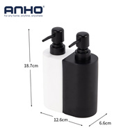 Distributeur de lotion en polyrésine avec pompe, grand flacon de savon liquide mince pour salle de bain, lavage des mains et lotion, conception rechargeable