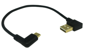 Cavo USB 3.0 Tipo C Maschio ad Angolo Sinistro e USB Tipo A 2.0 Maschio ad Angolo Sinistro, Placcato in Oro, 9 Pollici, per <span class=keywords><strong>Ricarica</strong></span> Rapida e Sincronizzazione Dati - Product Image 3