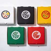 Boîte à pizza personnalisée avec poignée, impression de logo au design élégant, boîte à pizza pratique de qualité alimentaire conforme aux normes, 7 pouces