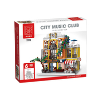 Vente Flash 2016 Mork Construction Toy Building Block City Music Club Set with Light Modern Buildings Theme