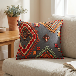 Wholesale Price Premium Quality Hand Embroidery Cushion <b>Cover</b> Use <b>For</b> Livingroom <b>Sofa</b> From Indian Exporter - Product Image 3