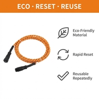 Câble de capteur de liquide haute sensibilité, fil spiralé orange de six mm avec connecteur rapide pour détecteur de fuite d'eau dans les centres de données