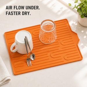 Tappetino in Silicone <span class=keywords><strong>per</strong></span> Asciugatura Piatti con Scarico 59,7 X 39,5cm, Tappetino Antiscivolo <span class=keywords><strong>per</strong></span> <span class=keywords><strong>Lavello</strong></span> <span class=keywords><strong>Cucina</strong></span> - Product Image 2