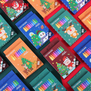 2025 sıcak satmak noel kırtasiye seti 8 adet-set mum boya okul öğrenci çocuk hediye çizim hediye kutusu ile Graffiti renkler kalemler - Product Image 3