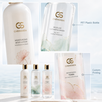 Bouteille en plastique ronde transparente personnalisée en PET 5-1000 ml avec bouchon à visser, flacon de distribution de lotion cosmétique liquide, shampooing