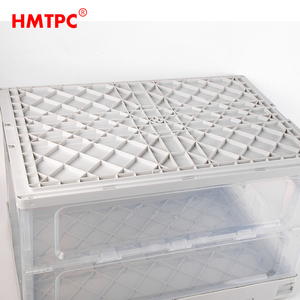 Đóng Mở Nhựa Lưu Trữ Trái Cây Thùng Màu Đen Có Thể Xếp Chồng Hộp Gấp Giặt Giỏ Đóng Mở Hộp Lưu Trữ - Product Image 6