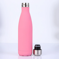 Bouteille d'eau sportive portable en acier inoxydable avec logo personnalisé, double paroi isolée sous vide, couleur marbre et caoutchouc