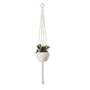 Set Moderno di Supporti per Piante in <span class=keywords><strong>Corda</strong></span> di Cotone per Interni ed Esterni - Porta Vasi Sospesi Ecologici - Product Image 1